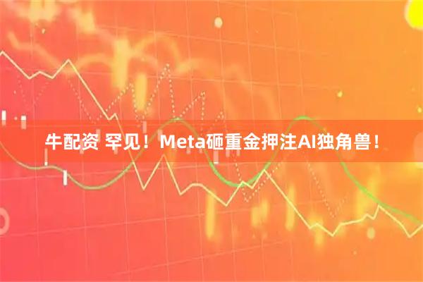 牛配资 罕见！Meta砸重金押注AI独角兽！
